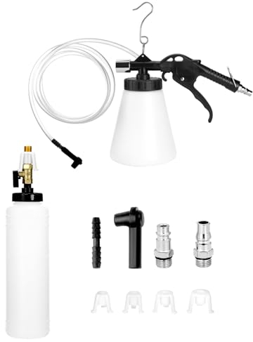 QWORK® Brake Bleeding Device, Brake Bleeder & Refill Bottle, Brake Fluid Changer
