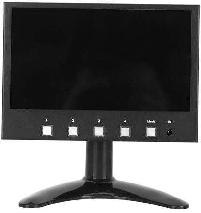 Commutatore Mixer Video, Commutatore Mixer Video Multicamera con Monitor da 7 Pollici Ingresso e Uscita HDMI 2 Metodi di Commutazione, per PC Portatile Telefono (Spina europea)