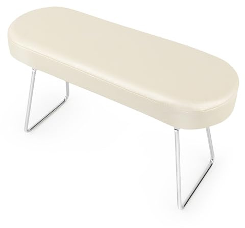 Almohada para Reposamanos de Uñas, RISVOWO Apoya Manos para Manicura Impermeable, Reposamanos para Esteticista antideslizante, Soporte de Mano Cojín Plegable para Mesa Reposamanos(Blanco)