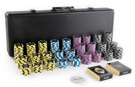 High Roller Tournament Poker Chipset - 14g 500 Stück nummerierte Pokerchips - Hohe Stückelungen