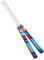 Schmetterlingskamm, Edelstahl, zusammenklappbar, 3D-Farbdruck, taktischer Schmetterlings-offenes Muster, Trainer für Sport, Outdoor, Blau
