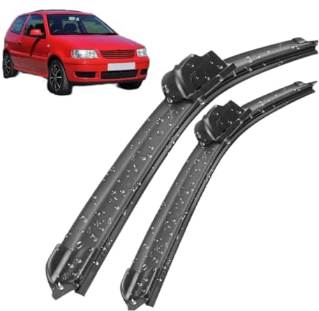 Auto Scheibenwischer für VW Polo 3 6N 6KV 6N2 1994-2002 21+21, Hochwertige Leiser Wischerarm Wischerblatt Scheibenwischer-Set