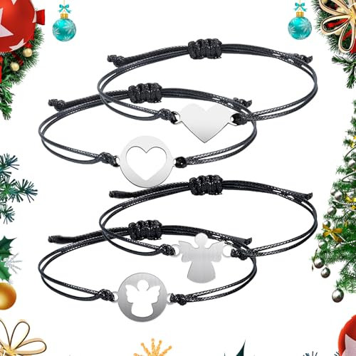 4 Stück Schulkind Armband Einstellbare Schulanfang Armband Mädchen Einschulung Geschenk Erster Schultag Geschenk für Teenager Erwachsene Mädchen Jungen