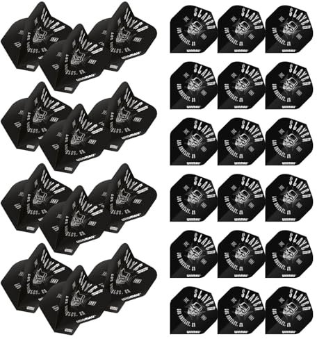 WINMAU Rock Legends Dart-Flights, 10 Sets pro Packung (insgesamt 30 Dart-Flights), erhältlich in verschiedenen Designs (Slayer, LA)