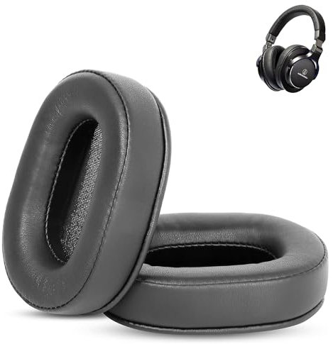 ATH-MSR7 Ear pads Replacement Compatible with Audio-Technica ATH-MSR7BK ATH-MSR7 Headphones Earpads Cushion(Softer Leather/High Density Foam)