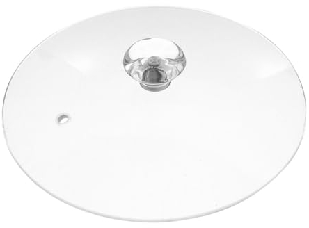 PRETYZOOM Cubierta De Vidrio Para Salpicaduras De Microondas Sartenes De 6 56 Pulgadas Tapa Para Ollas Con Orificio De Cubierta De Vidrio Transparente Para Freír Tapa