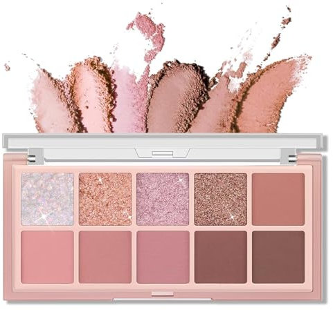 10 Couleurs Palette de Fard à Paupières Mates et Chatoyantes, Eyeshadow Palette Ultra Pigmenté Imperméable Longue Durée, Palette Maquillage Ombre Yeux Pailletées et Brillantes Anti-taches(3#)