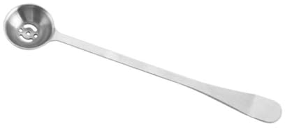 Generic Cuchara coladora de aceitunas, 1 unidad, moderna, acero inoxidable, 17 x 3,2 cm, cuchara de oliva