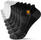 FORVEVO 10 Paar Sneaker Socken Herren Damen 39-42, Laufsocken Atmungsaktive, Baumwolle Sportsocken Kurz für Laufen Tägliche (Schwarz&Weiß)