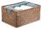 IGNPION Seagrass Storage Opened Basket Living Room Decorative Baskets Woven Wicker Towel Basket Rectangular Bathroom Storage Organiser Box, Shelves & Desks Multipurpose Storage Hamper, XL