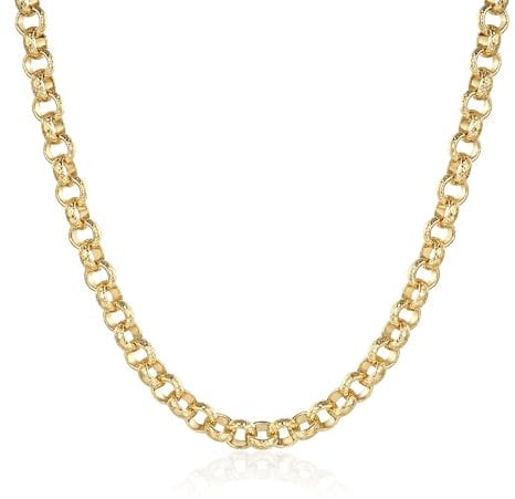 8mm Gold Premium Belcher Chain Necklace, 24-Inch, 70g, Gold Plated - Bling King London