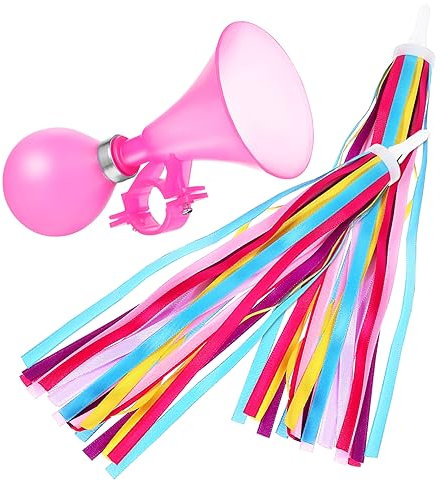 WESIEVYA 1 Paar Trompete Fahrradhupen Rosa Hupe Für Kinderfahrrad Fahrrad Signalhorn Fahrrad-Clown-Hupe Rosa Fahrradhupe Fahrradhornhorn Fahrradzubehör Für Kinder Fahrradklingeln Plastik