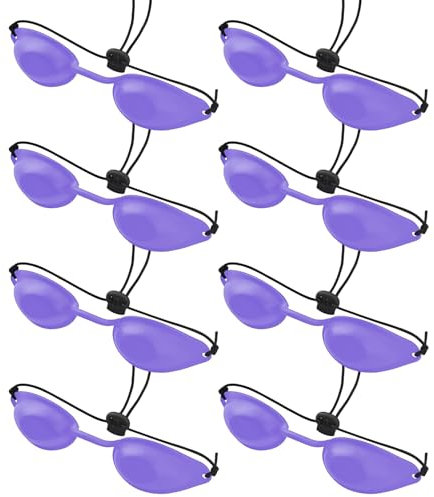 Guador 8 piezas de gafas de seguridad para solárium, gafas ultravioleta, gafas de seguridad para los ojos gafas de seguridad de solárium infrarrojas fiables fototerapia gafas de sol de belleza(Morado)