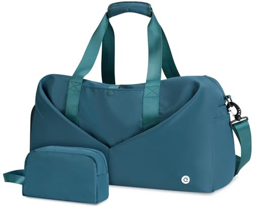 Ceneda Sporttaschen Klassische mit Schuhfach und Nassfach Tragbare Übernachtungs Wochenendtasche Reisetasche Yoga Tasche für Damen und Herren Gym Bag (Teal)