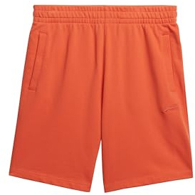 Superdry Herren Essential Jersey-Shorts mit Logo Leuchtend Korallrot L