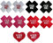 Cache-tétons jetables, 5 paires Cache Tetons Femme Invisible jetable, autocollants pour tétons, Couverture de Mamelon en forme de cœur & croix, Cache Tetons Coeur autoadhésif Fleur Croix