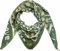 J26 Love Herz Leopard Dreieck Schal aus 100% Baumwolle Frühling Unisex Uni Fashion Stola Tuch Übergangszeit Italy Sommer Strickschal Strick Tuch Heart Leo (Dunkelgrün)