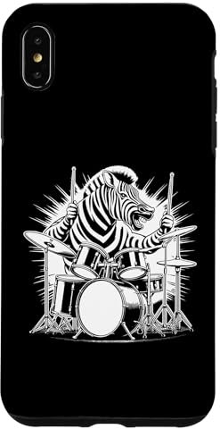 Custodia per iPhone XS Max Batteria Zebra Batteria Batteria Musica Rock Band