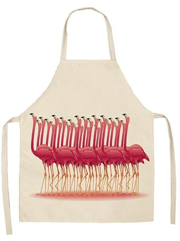 Carbono Delantales De Cocina Flamenco Delantal Cocina Mujer, Impermeables Y Repelentes Al Aceite Y La Suciedad, Sin Olor, Lavables,Para Cocinar Hornear Arte Pintar Jardinería