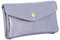 Double Tree - Porte-Monnaie Cartes Cuir Véritable Irisé Femme - Portefeuille Enveloppe Multifonctionnel À Rabat - Format Court Ou Mi-Long - Pratique Léger - Or Rosé Mi-Long