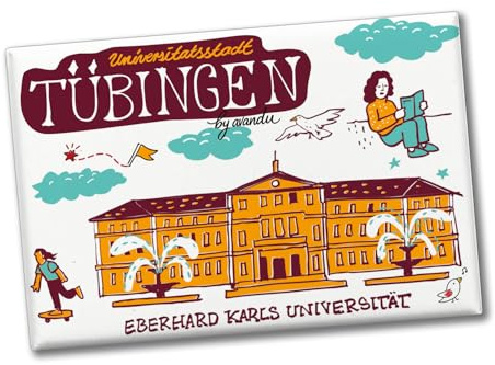 Tübingen Wimmelgrafik Souvenier Souvenir Magnet Karls-Universität Souvenir Magnet mit lustigem Spruch als Andenken oder Reisesouvenir