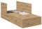 vidaXL Modernes Artisan Eiche Stauraumbettgestell Umwandelbares Design Beinhaltet 6 Schubladen Ideal für Schlafzimmer oder Gästezimmer Stilvolle und funktionale Lösung Betten Einzel Holz