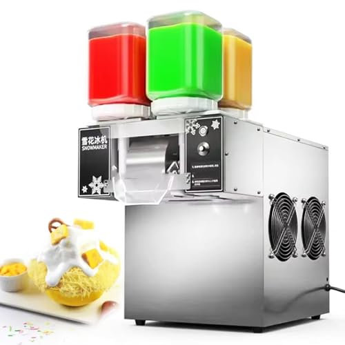 Machine à Glaçons Professionnelle 750W/1200W 120kg/160kg 24h Sorbetière en Acier Inoxydable avec 4 Seaux pour Milkshake Yaourt Bière Vin Jus de Fruits,pour Commerces & Stands,750W