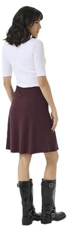 KAFFE Rock KAjolen Damen Rock Midi Knelang High Waist Midirock Elastisch Hohe Taille Faltenrock M, Fudge