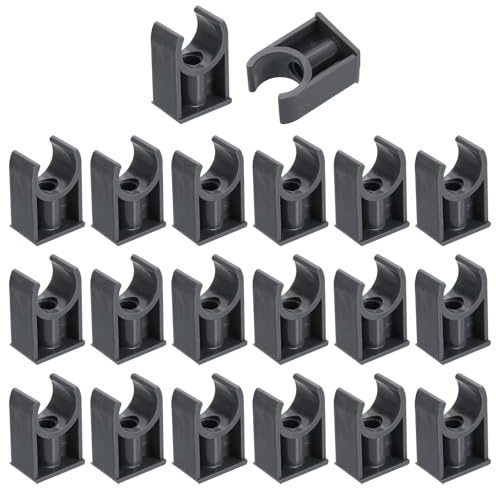 QUARKZMAN 20 Stück Rohrschellen, 20mm OD Rohrklemme Klemmschellen, Rohrclip aus Kunststoff für Pool Verrohrung Druck und Saugleitung