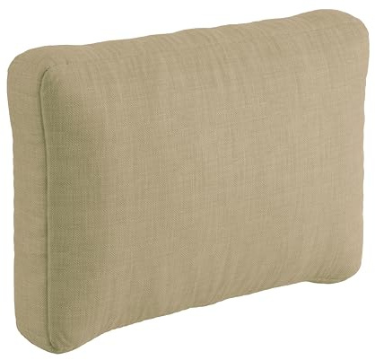 sunnypillow Palettenkissen Outdoor, wasserdicht, UV-lichtecht - Rückenkissen 60x40x20cm - Palettenauflage für Palettensofa für Haus und Garten - Palettenpolster für Palettenmöbel - Kissen Cremefarben
