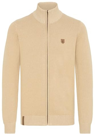 Indicode IDAndy Herren Zip-Jacke Pullover Zipper Grobstrick