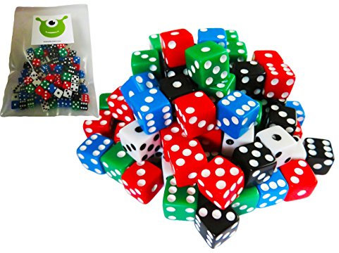 Hobby Monsters Mini-Spielwürfel, 8 mm, sortiert, 100 Stück