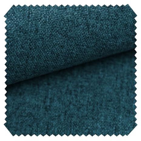 novely® MALCHIN - Flauschiger Polsterstoff im Leinenlook - Robuster Möbelstoff - Pflegeleichte Meterware 1lfm | Farbe: 18 Petrol