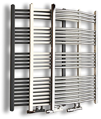 Badheizkörper 1500x600mm Mittelanschluss chrom gebogen