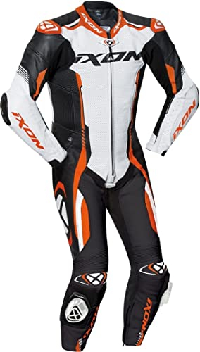 IXON Vortex 2 1-Teiler Motorrad Lederkombi (Black/White/Orange,XXL)