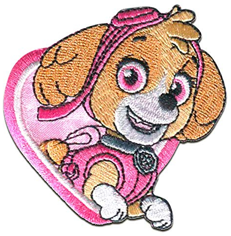 Paw Patrol Skye Dekorativer Aufnäher zum Aufbügeln, 6,8 x 6,3 cm