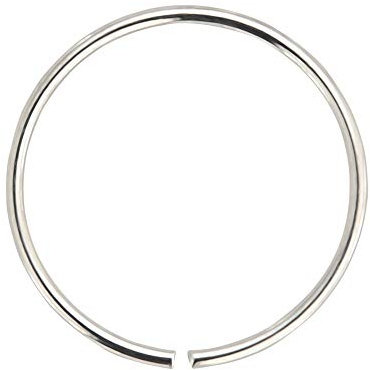MONSTER PIERCING Nasenring, 14 Karat Weißgold, 0,4 mm (0,4 mm), 9 mm Durchmesser, nahtlos, durchgehender Nasenring, Weißgold, Gelbgold, Kein Edelstein
