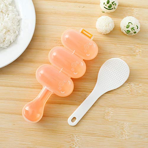 ZAORUN Food Cake Mould Cute Style Food-grade Sushi Rice Ball Shaker Mold with Spoon Random Color Delivery