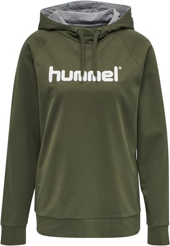 hummel Damen Hmlgo Cotton Logo Hoodie Woman Sweatshirt, Grape Leaf, S EU