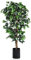 GOPLUS 180cm/120cm Ficusbaum mit Topf, Kunstbaum mit 1008/504 Blättern und Echtholzstamm, Dekopflanze für Wohnzimmer oder Balkon, Kunstpflanze aus Polyester und Holz, inkl. Topfabdeckung (180 cm)