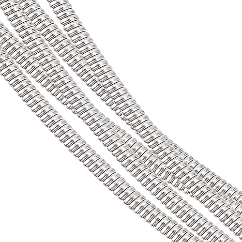 BENECREAT 1mm Filo di Rame a Spirale Colore Argento Filo di Lingotti Francesi con Scatola di Immagazzinaggio per Ricami di Perline e Decorazione di Vestiti