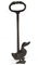 Black Ginger Heavy Duty Cast Iron Door Stop with Duck Design | 51cm Long Handle | 3kg