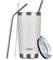 UsparkMC 20oz 550ml Tumbler Stainless Steel with Lid and Straw,Double Wall Vacuum Insulated Coffee Travel Mug for Hot & Cold,Reusable Cup,BPA Free,White