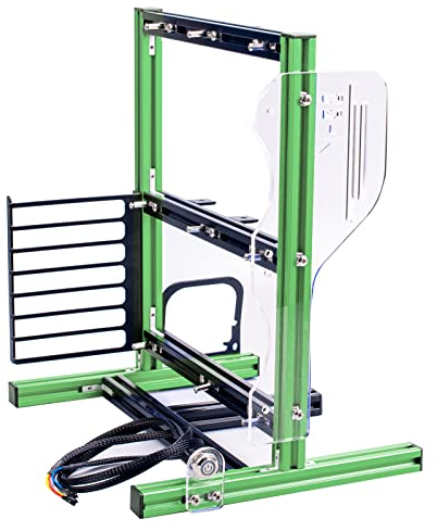 ITX MATX ATX Boîtier d'ordinateur à cadre ouvert en aluminium avec châssis vertical pour carte mère Vert Noir