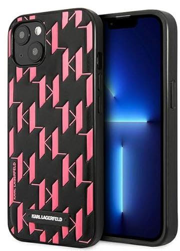 Karl Lagerfeld KLHCP13SMNMP1P Hülle für iPhone 13 Mini 5,4 hardcase rosa Monogram Plaque