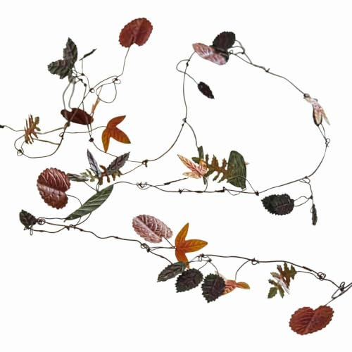Loberon Girlande Merel, bunt | biegsamer Draht - herbstlicher Charme - flexibel zu drapieren - handgearbeitet - Dekoration - Wohn-Accessoire