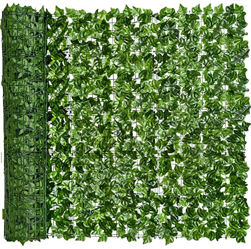 DearHouse Clôture de confidentialité en lierre artificiel - 150 x 450 cm - Haies artificielles et feuilles de vigne artificielles - Décoration de jardin extérieure
