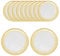 WedDecor 33cm Round Charger Plate, Set of 12 Charger Plates, for Centerpiece Presentation Dinner Plate Set, Weddings, Banquets, Christmas Parties Table Decorations, Clear Glass with Gold Trim