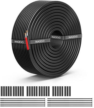 NAOEVO 18 AWG 30 Feet Wiring Harness Extension Kit 2-Wire (30FT)