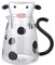 JUKIDS Brocca di vetro di mucca, brocca d'acqua da 0,5 litri con coperchio/maniglia, carina brocca di succo di succo di acqua fredda per succo di bevande calde e fredde succo di tè latte frigorifero